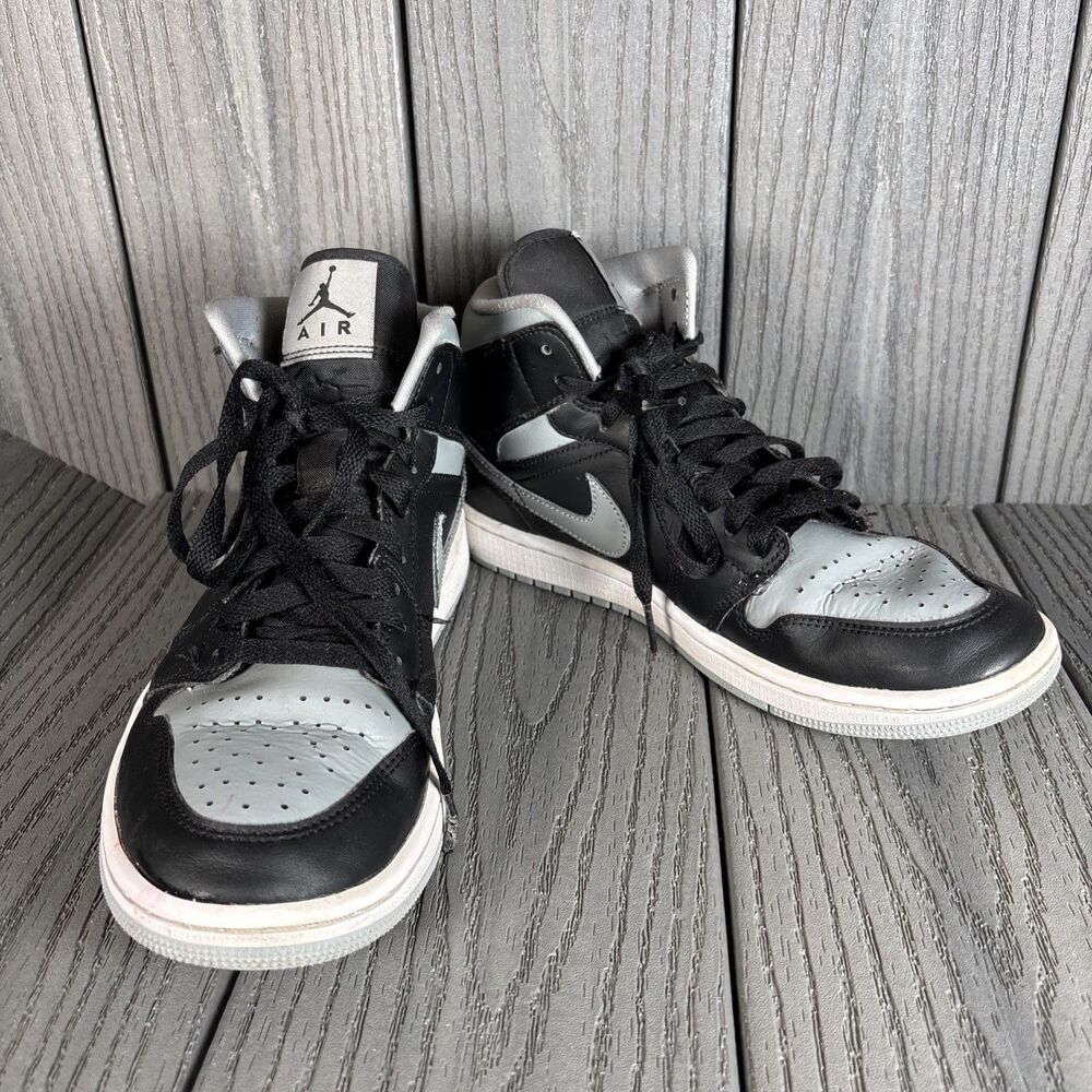 Nike Women’s Air Jordan 1 Mid Shadow Black Gray Shoes BQ6472-007  Size 9